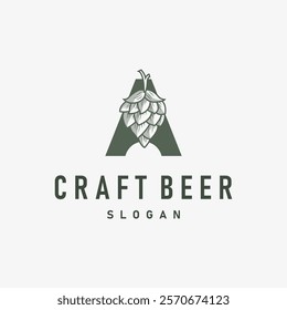 elegant concept brewery logo design collection of craft beer templates retro vintage badges brewery, whisky drink, bar, cafe, restaurant	