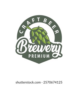 elegant concept brewery logo design collection of craft beer templates retro vintage badges brewery, whisky drink, bar, cafe, restaurant	