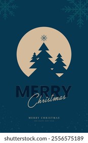 Elegant concept of luxury snow flake element for post card frame, a banner concept design in vector, illustration of Merry Christmas and happy New Year on blue background.