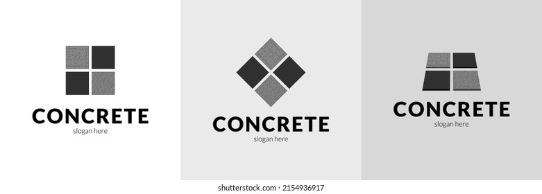 Elegant Concrete Logo. Vector Illustration.