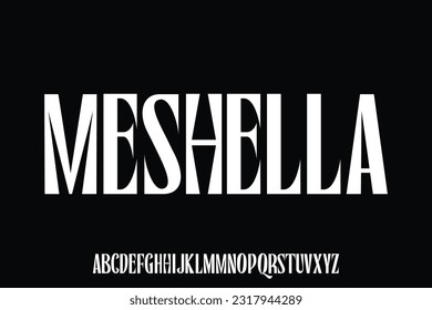 Elegant condensed font vector design suitable for headline, logotype, poster, title and many more