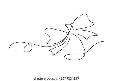 Elegant continuous line drawing of a flower with graceful curves and flowing design