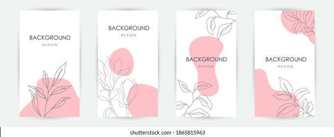 Elegant continuous line drawing. Minimal Set of abstract creative universal artistic templates. Good for poster, card, invitation, flyer, cover, banner, placard, brochure and other graphic design.
