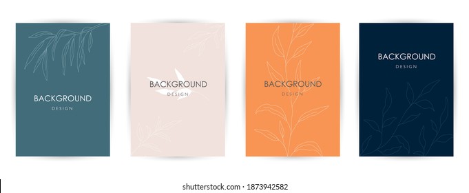 Elegant continuous line drawing. Minimal Set of abstract creative universal artistic templates. Good for poster, card, invitation, flyer, cover, banner, placard, brochure and other graphic design.