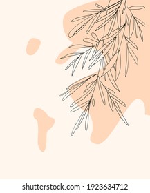 Elegant continuous line drawing. Minimalist contour drawing.