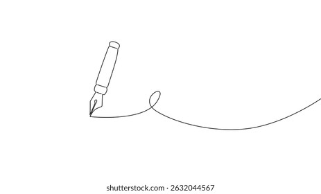 Pluma y tinta continuas elegantes del dibujo de la línea, concepto minimalista del diseño