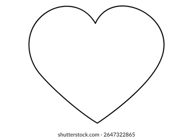 Elegante desenho contínuo de uma linha de um contorno de ícone de coração para desenhos modernos vetor ilustração
