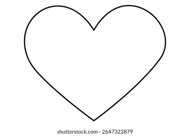 Elegant continuous one line drawing of a heart icon outline for modern designs vector illustration
