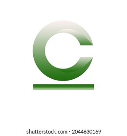 diseño vectorial C de letra elegante y fresca