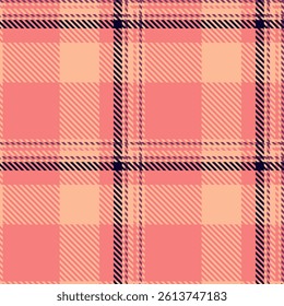 Elegant coral and peach plaid pattern.  Perfect for textile design, fashion, home decor, or website backgrounds.  This seamless texture offers a sophisticated, warm, and inviting aesthetic.
