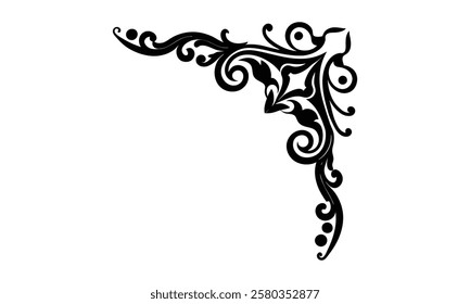 Elegant Corner Flourish Design ornament