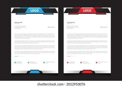 Elegant corporate abstract business letterhead design. Professional a4 letterhead vector template.