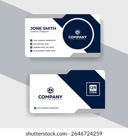 Elegant Corporate and Creative Business Card Design with Company Logo Space