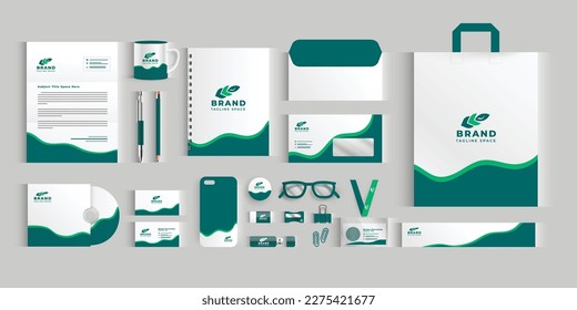 Elegant corporate identity template design with geometry pattern and infographics for your company. Cover layout. Business stationery.