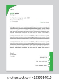 A elegant corporate letterhead design