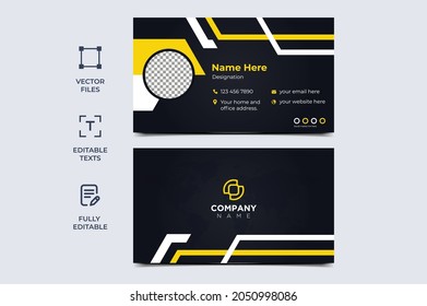 Elegant Corporate Minimal business card design template personal Business Corporate Visiting card design with photo or image