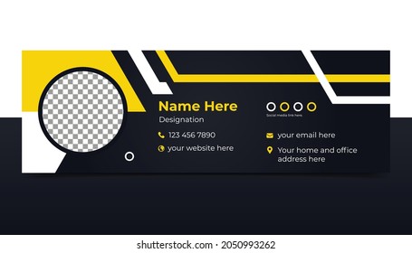 Elegant Corporate Minimal email signature design template or email footer and personal Business Mobile Corporate EMAIL signature design