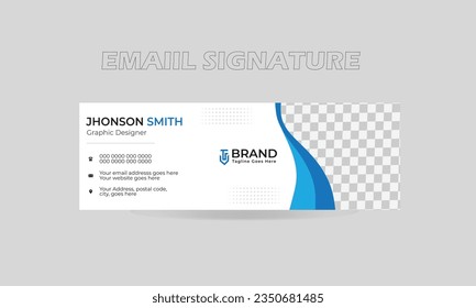 Elegant Corporate Minimal email signature Flat Mail template