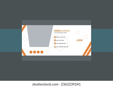 Elegant Corporate Minimal email signature Flat Mail template or email footer and personal Business Mobile Corporate EMAIL signature design