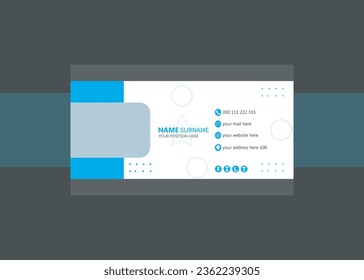 Elegant Corporate Minimal email signature Flat Mail template or email footer and personal Business Mobile Corporate EMAIL signature design