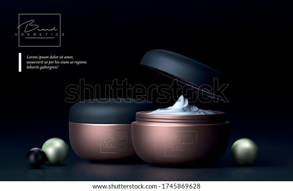 Download Elegant Cosmetic Face Crem Jar Skin Stock Vector Royalty Free 1745869628