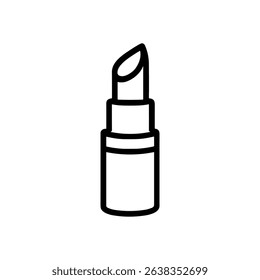 Elegant cosmetic line art of lipstick icon illustration element