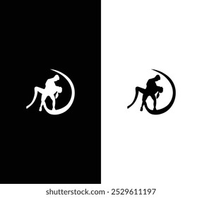 Elegant Couple Dance Logo Design with Flowing Silhouette for Creative Branding