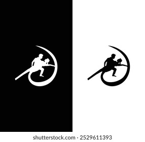 Elegant Couple Dance Logo Design with Flowing Silhouette for Creative Branding