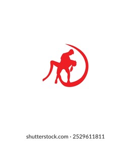 Elegant Couple Dance Logo Design with Flowing Silhouette for Creative Branding