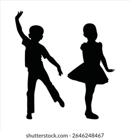 Silhueta de dança de casal elegante - Latin Ballroom Dance Vetor	