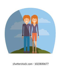 elegant couple in the field avatars characters