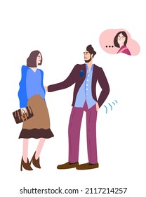 Elegant couple have a date with mistress on Valentine's day