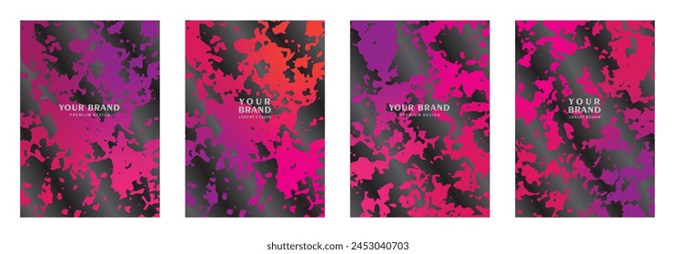 Elegant cover design set. Modern luxury vector art background. Premium fashionable template for cover design, invitation, flyer, brochure, catalog, note book, menu design.