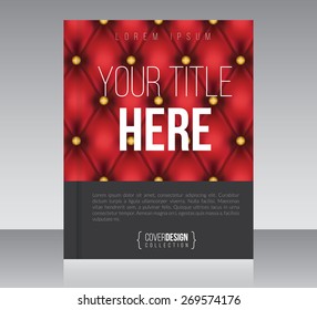 Elegant cover design vector template, minimal style