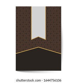 Elegant cover page with pattern Background for Banner, Cover, Invitation template design