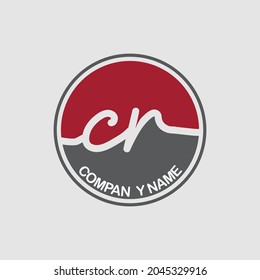 elegant CR initials logo template vector