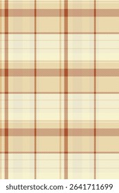 Elegant cream and brown plaid pattern. Perfect for textile design, fashion, home decor, or website backgrounds.