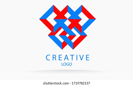 Elegantes logos de geometría creativa Eps.10