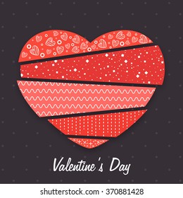 Elegant creative heart for Happy Valentine's Day celebration.