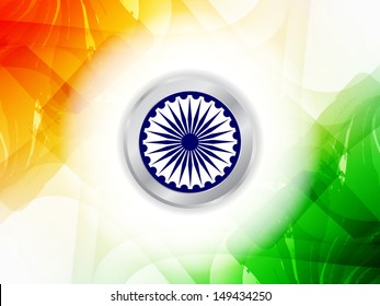 elegant creative Indian flag design with asoka wheel. vector illustration