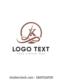 Una carta elegante y creativa tipo de plantilla de logotipo K, logotipo vector para identidad empresarial y de empresa 
