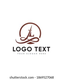 An elegant and creative letter type L  logo template, Vector logo for business and company identity 