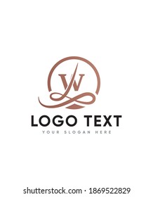 An elegant and creative letter type W  logo template, Vector logo for business and company identity 
