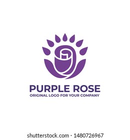 Elegant and creative rose flower logo  for various purposes of your business logo, can be used as symbols, icons, or others. rose logo inspiration. Color and text can be changed according to your need