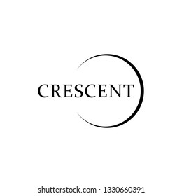 Elegant Crescent Moon Logo Design