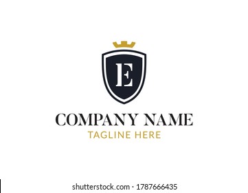 Elegant Crest Letter E Logo Template