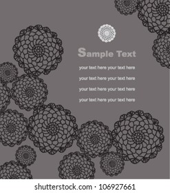 ELEGANT CROCHET LACE CLASSIC FRAME. For your graphic design projects: print, web, blog etc. Vector illustration file.