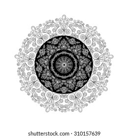 ELEGANT CROCHET LACE CLASSIC FRAME. For your graphic design projects: print, web, blog etc. Vector illustration file.
