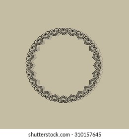 ELEGANT CROCHET LACE CLASSIC FRAME. For your graphic design projects: print, web, blog etc. Vector illustration file.