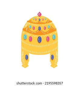 elegant crown icon flat isolated